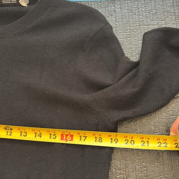 IRO Cashmere Cotton Blend Cutout Back Pullover Crewneck Black Sweater size XXS - Picture 6 of 7